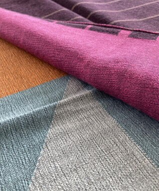 POLS ウールジャカードストール ピンク