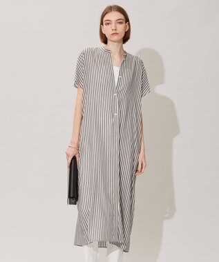  【洗える】 キュプラローンストライプ ワンピース