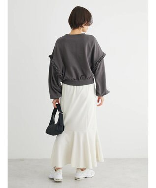 Green Parks ・Ｐｅｔｉｔ　Ｆｌｅｕｒ　ボリュームスリーブスウェット Charcoal Gray