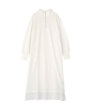 earth music&ecology レイヤーヘムワンピース White