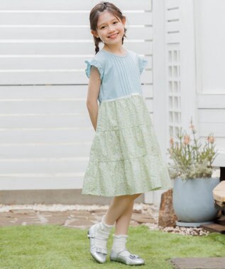 組曲 KIDS 【110-140㎝】 petit marguerite ドッキングワンピース ライトイエロー