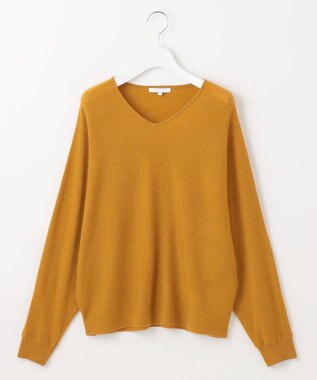 自由区 L 【カタログ掲載】ファインウールカシミヤドルマンシルエット ニット マスタード