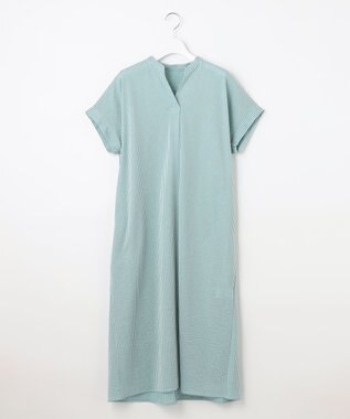 自由区 L 【WEB限定・洗える】シャドウサッカー ワンピース ライトグリーン系1