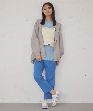 Green Parks ””とろっ””とシルキーシャツ Gray Beige