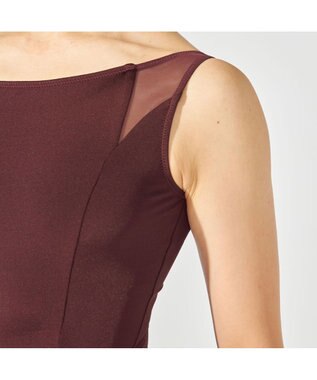 Chacott 【Nela ライン】ノースリーブレオタード マホガニー