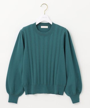 ANY SIS 【洗える】ミニケーブルカラー ニット ブルーグリーン