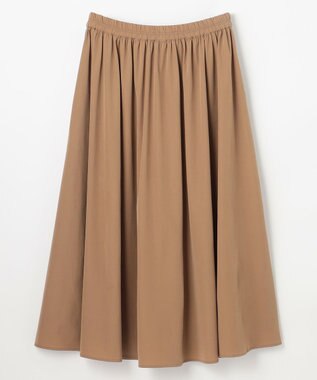 ANY 【2SET】バイカラーニット×布帛スカートセット ブラック×キャメル