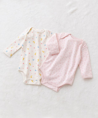 MIKI HOUSE HOT BISCUITS 【70-90cm】 長袖ボディシャツ２枚セット(かぶり仕様)