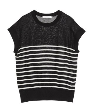 AMERICAN HOLIC 【接触冷感】フレンチスリーブニットプルオーバー Border