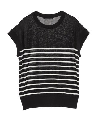 AMERICAN HOLIC 【接触冷感】フレンチスリーブニットプルオーバー Border