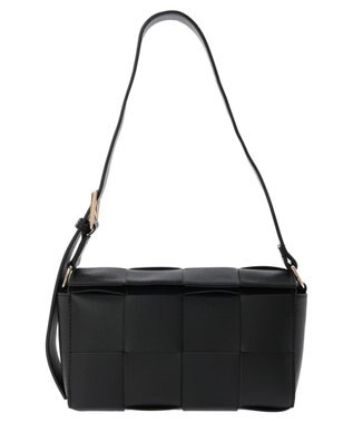 AMERICAN HOLIC 編み込みＢＯＸショルダーＢＡＧ Black