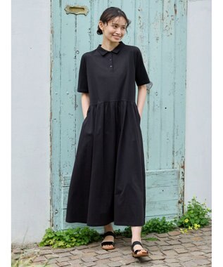 Green Parks ・ＳＵＧＡＲ　ＳＰＯＯＮ　ポロカットワンピース Black