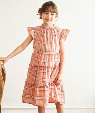 組曲 KIDS 【150-160㎝】 サマーチェックワンピース