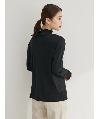 Green Parks ・ｎｏｖｅｍ９　リブ×シアーハイネック Black