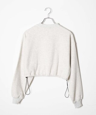 WEGO 裏起毛ドロストショートスウェット 杢グレー