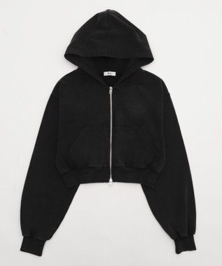 WEGO ショートZIPパーカー スミクロ