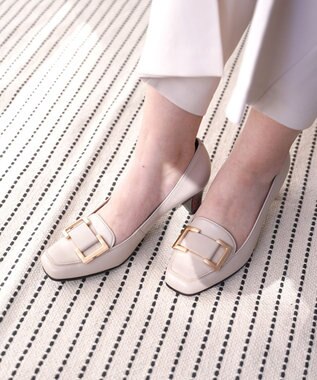 Pointer 日本製 本革バックルパンプス トープ