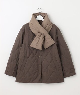 J.PRESS LADIES ピーチマルチポリリバーシブル アウター ブラウン系