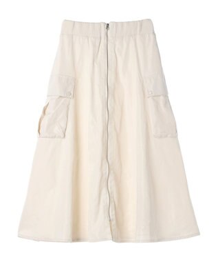 Green Parks ・ＳＵＧＡＲ　ＳＰＯＯＮ　ミリタリーフレアスカート Ivory