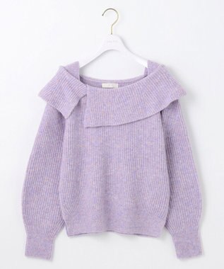 ANY SIS 【洗える】オフショル ニット ラベンダー