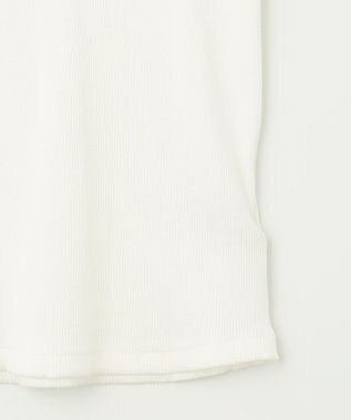 自由区 L 【洗える】リブタンクトップ アイボリー系