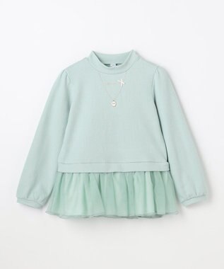 ANY KIDS 裏起毛 ネックレス トレーナー ミント