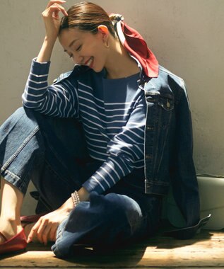 23区 マップ柄スカーフ レッド系