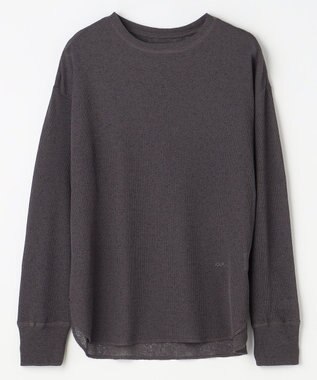 ANY L シアーワッフルロングスリーブTシャツ スレート