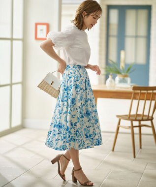 組曲 【人気につき新色追加！】チュールスリーブ カットソー アイボリー系