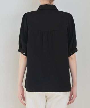 Tiaclasse L 【新色追加】パフスリーブシャツブラウス ブラック
