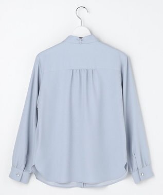 J.PRESS LADIES S ヌーディスバックサテン ブラウス サックス系