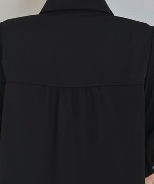 Tiaclasse L 【新色追加】パフスリーブシャツブラウス ブラック