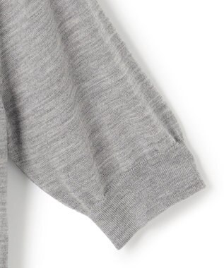 23区 【アンサンブル対応】サステナブルウール 半袖 ニット ライトグレー