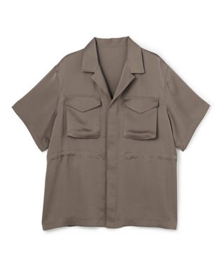 uncrave ライトダブルサテン シャツジャケット トープ