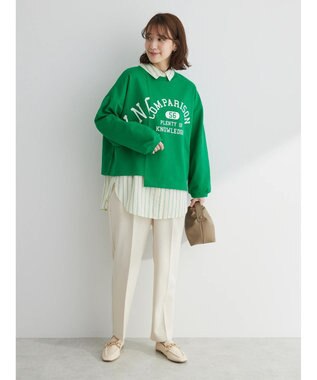 Green Parks コットンＵＳＡミニ裏毛リメイク風プルオーバー Green