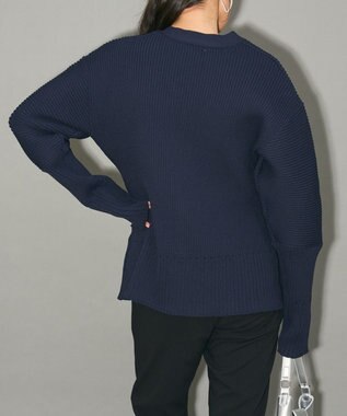 Green Parks リブニットカーディガン Navy