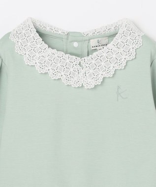 組曲 KIDS 【110-140㎝】レースカラー トレーナー ミントグリーン