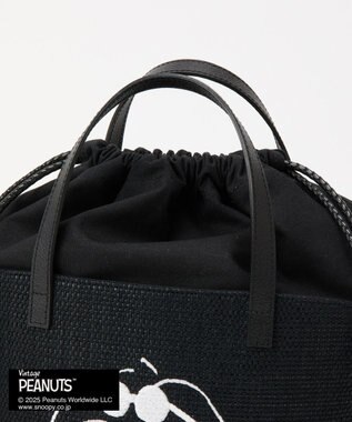 russet 【2025SS】《PEANUTS×russetコラボ第二弾》カゴトートバッグ小(CE-1515) Black