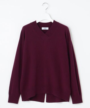 J.PRESS LADIES L 【洗える・WEB限定カラーあり】CASHMERE BLEND Vネック ニット パープル系