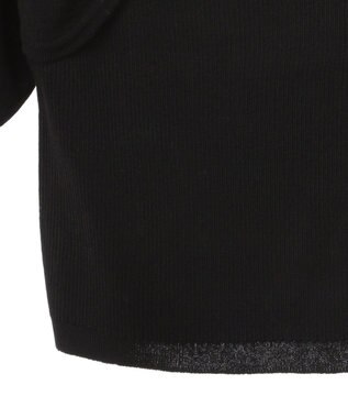 earth music&ecology ビット付きニットプルオーバー Black