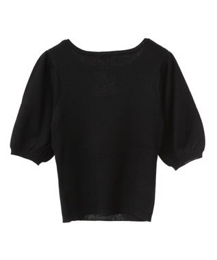 earth music&ecology ビット付きニットプルオーバー Black