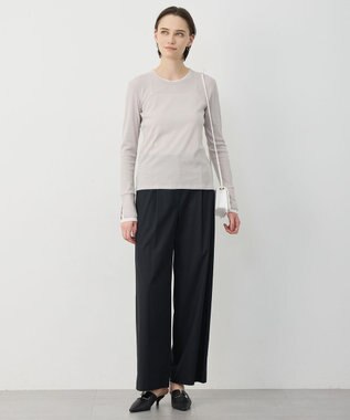 ICB L セミシアーテレコ レイヤード風カットソー トープ