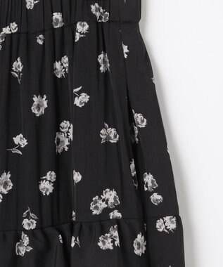 組曲 S 【加藤ローサさん着用 / レングス調整可能】ギャザーライトデシンティアード スカート ブラック系5