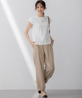 組曲 L フレンチスリーブカットソー アイボリー系