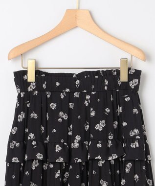 組曲 S 【加藤ローサさん着用 / レングス調整可能】ギャザーライトデシンティアード スカート ブラック系5