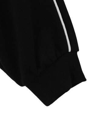 WEGO パイピングハーフジッププルパーカー ブラック