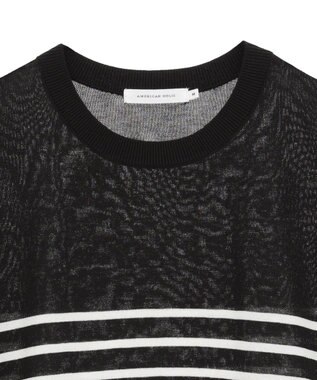 AMERICAN HOLIC 【接触冷感】フレンチスリーブニットプルオーバー Border