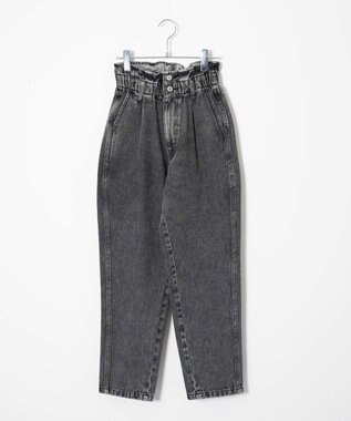 WEGO ウエストフリルマムデニムパンツ ブラックその他