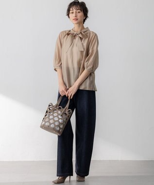 23区 【Oggi6月号掲載】Ratti ドローイング ペイズリー プリント コンビ バッグ ブラウン系