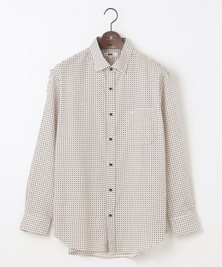 JOSEPH ABBOUD 【キングサイズ・サスティナブル素材】小紋プリント シャツ ワイン系5